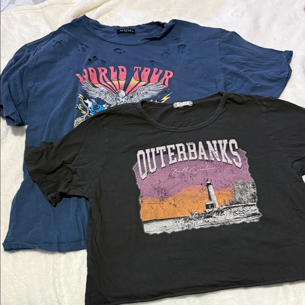 Altar'd State and Zutter Graphic Tee lot of 2